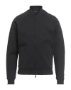 Emporio Armani Man Sweatshirt Black Size L Cotton, Polyester, Elastane In Black