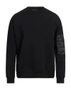 Emporio Armani Man Sweatshirt Black Size L Cotton, Polyester, Elastane, Polyamide, Polyurethane In Black