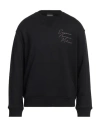 Emporio Armani Man Sweatshirt Black Size L Modal, Cotton, Elastane