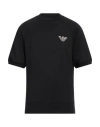 Emporio Armani Man Sweatshirt Black Size L Modal, Cotton, Elastane