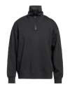 Emporio Armani Man Sweatshirt Black Size M Cotton, Modal, Wool In Black
