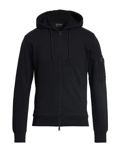 Emporio Armani Man Sweatshirt Black Size M Cotton, Polyester, Elastane