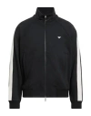 Emporio Armani Man Sweatshirt Black Size M Polyester, Wool, Elastane