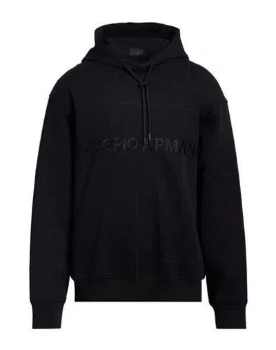 Emporio Armani Man Sweatshirt Black Size S Cotton, Polyester, Elastane