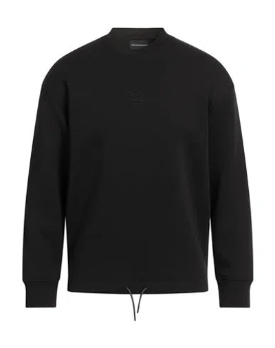 Emporio Armani Man Sweatshirt Black Size S Cotton, Polyester, Elastane