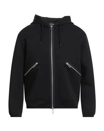 Emporio Armani Man Sweatshirt Black Size Xs Cotton, Polyester, Elastane