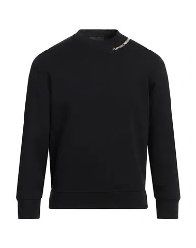Emporio Armani Man Sweatshirt Black Size M Cotton, Polyester, Elastane