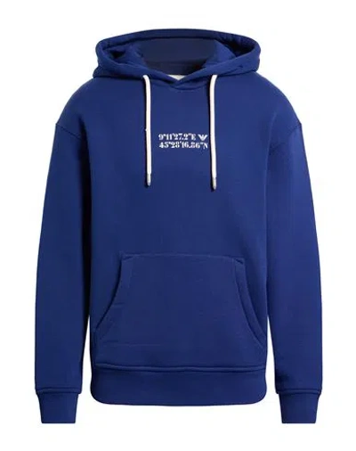 Emporio Armani Man Sweatshirt Blue Size L Cotton