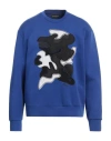 Emporio Armani Man Sweatshirt Blue Size L Cotton, Polyester, Elastane, Polyamide