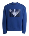 Emporio Armani Man Sweatshirt Blue Size S Cotton, Polyester, Elastane