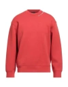 Emporio Armani Man Sweatshirt Brick Size M Cotton, Polyester, Elastane In Red