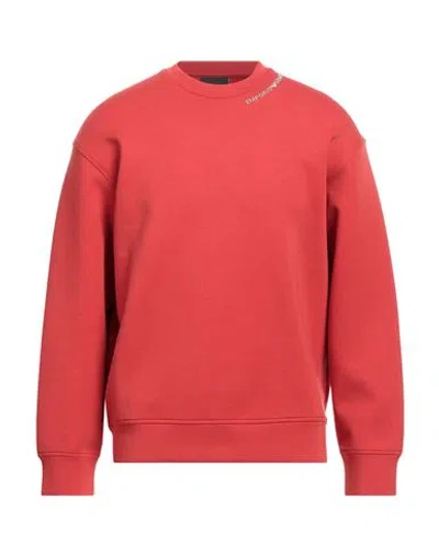 Emporio Armani Man Sweatshirt Brick Size M Cotton, Polyester, Elastane In Red