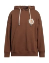 Emporio Armani Man Sweatshirt Brown Size L Cotton In Brown