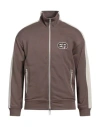 Emporio Armani Man Sweatshirt Brown Size M Cotton, Polyester
