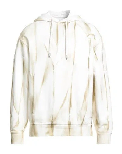 Emporio Armani Man Sweatshirt Cream Size L Cotton In White