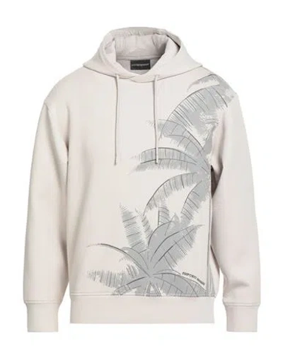 Emporio Armani Man Sweatshirt Cream Size M Cotton, Polyester, Elastane In White