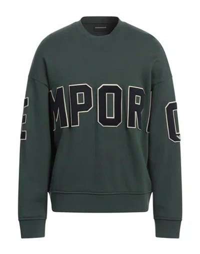 Emporio Armani Man Sweatshirt Dark Green Size L Cotton