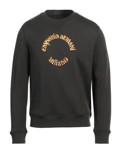 Emporio Armani Man Sweatshirt Dark Green Size L Modal, Cotton, Elastane