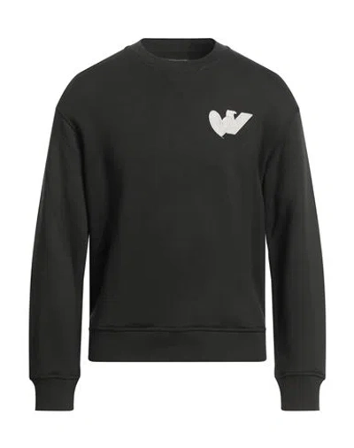 EMPORIO ARMANI EMPORIO ARMANI MAN SWEATSHIRT DARK GREEN SIZE L MODAL, COTTON, ELASTANE