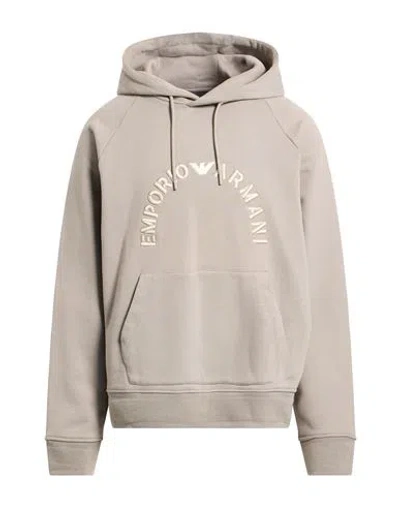 Emporio Armani Man Sweatshirt Grey Size L Cotton In Gray