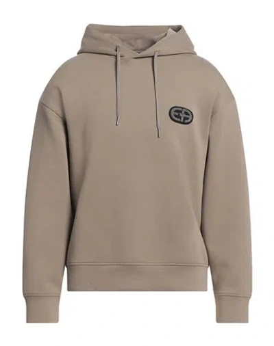 Emporio Armani Man Sweatshirt Grey Size Xxl Cotton, Polyester, Elastane In Grey