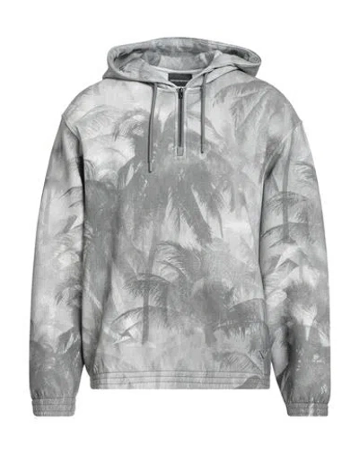 Emporio Armani Man Sweatshirt Grey Size M Cotton, Polyester, Elastane In Gray