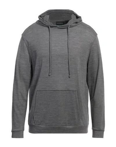 Emporio Armani Man Sweatshirt Grey Size M Virgin Wool, Lyocell