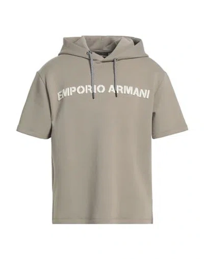 Emporio Armani Man Sweatshirt Grey Size S Cotton, Polyester, Elastane