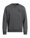 Emporio Armani Man Sweatshirt Grey Size Xxl Modal, Cotton, Elastane