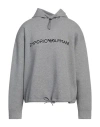 Emporio Armani Man Sweatshirt Grey Size Xs Cotton, Polyester, Elastane In Grey
