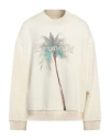 Emporio Armani Man Sweatshirt Ivory Size L Cotton, Elastane In White