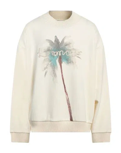 Emporio Armani Man Sweatshirt Ivory Size L Cotton, Elastane In White