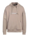 Emporio Armani Man Sweatshirt Khaki Size M Cotton, Polyester, Elastane In Beige