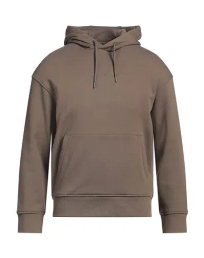 Emporio Armani Man Sweatshirt Khaki Size S Cotton, Elastane