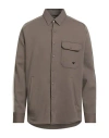 Emporio Armani Man Sweatshirt Khaki Size Xl Cotton, Polyester, Elastane In Brown