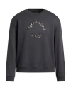 Emporio Armani Man Sweatshirt Lead Size L Cotton, Modal In Gray
