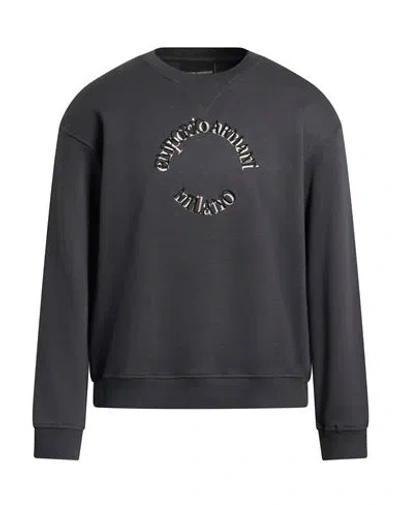 Emporio Armani Man Sweatshirt Lead Size L Cotton, Modal In Gray