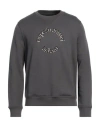 Emporio Armani Man Sweatshirt Lead Size Xl Modal, Cotton, Elastane In Grey