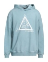Emporio Armani Man Sweatshirt Light Blue Size M Cotton, Elastane In Blue