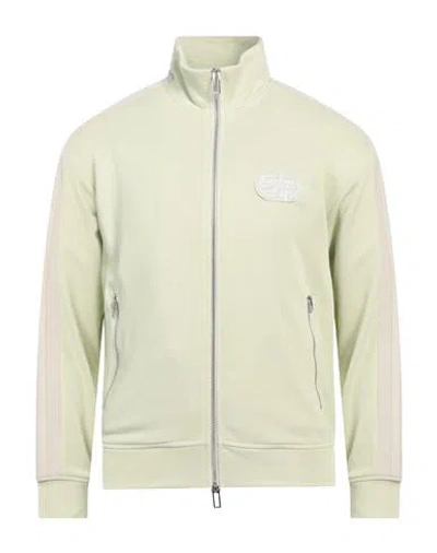 Emporio Armani Man Sweatshirt Light Green Size L Cotton, Polyester