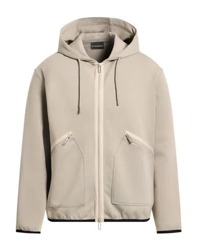 Emporio Armani Man Sweatshirt Light Grey Size L Cotton, Polyester, Elastane In Brown