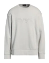 Emporio Armani Man Sweatshirt Light Grey Size M Cotton, Elastane