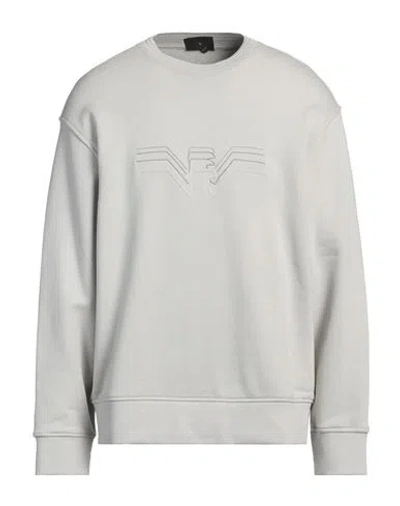 Emporio Armani Man Sweatshirt Light Grey Size M Cotton, Elastane