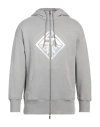 Emporio Armani Man Sweatshirt Light Grey Size Xs Cotton, Elastane In Grey