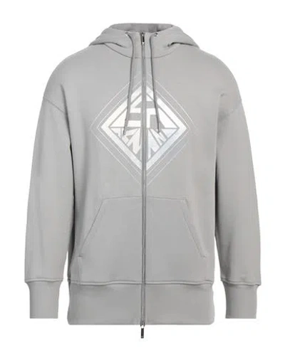 Emporio Armani Man Sweatshirt Light Grey Size Xs Cotton, Elastane