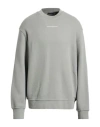 Emporio Armani Man Sweatshirt Light Grey Size S Cotton, Elastane In Multi