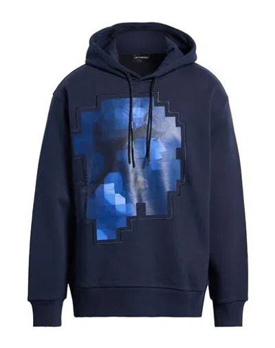 Emporio Armani Man Sweatshirt Midnight Blue Size L Cotton, Elastane