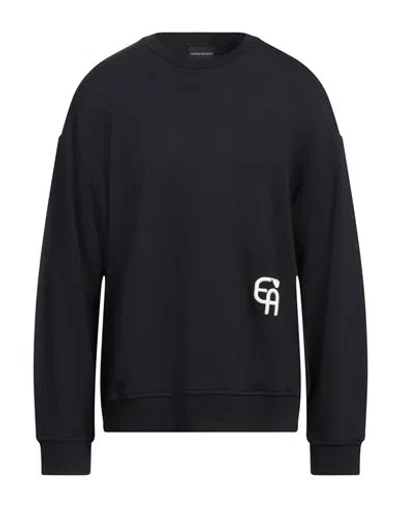 Emporio Armani Man Sweatshirt Midnight Blue Size L Cotton, Modal, Elastane