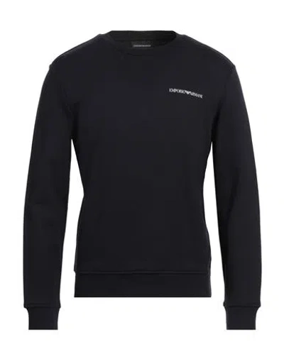 Emporio Armani Man Sweatshirt Midnight Blue Size L Cotton, Modal, Elastane
