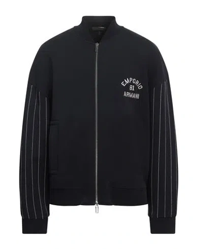 Emporio Armani Man Sweatshirt Midnight Blue Size L Cotton, Polyester, Elastane